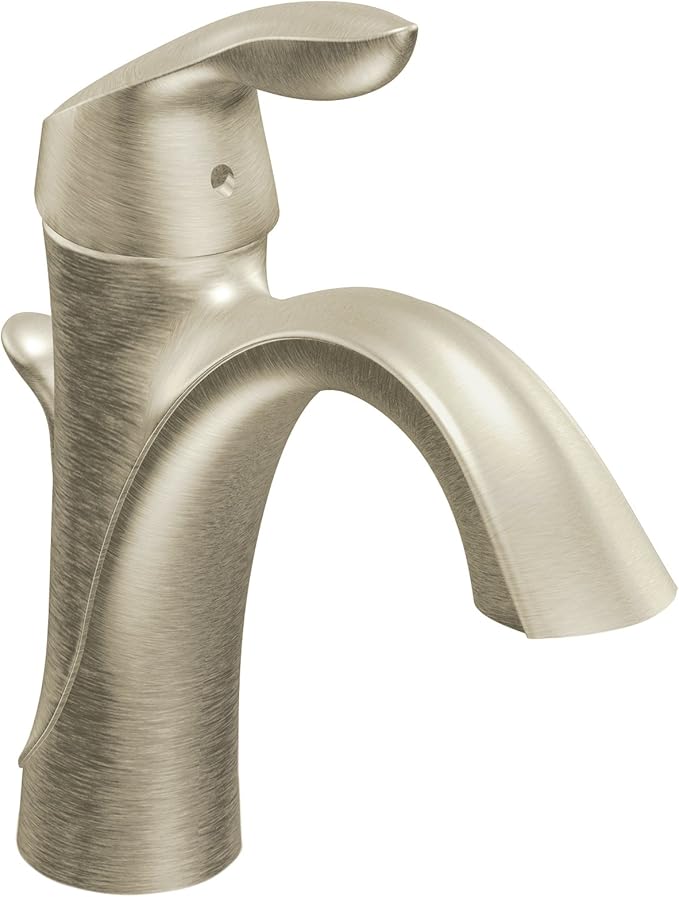 moen 摩恩 eva 单手柄高弧浴室水龙头 灰色(brushed nickel) .