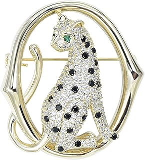 climbing black spots 豹纹胸针水晶大猫动物胸针徽章首饰男女适用