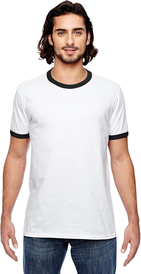 anvil men's lightweight ringer tee