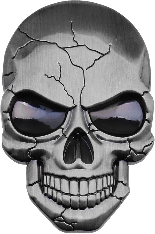 3d 金属贴花骷髅惩罚者车辆贴纸防水装饰标志cranium 徽章贴花适用于