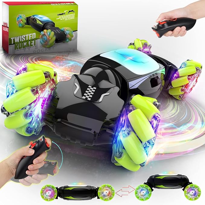 roccoss 遥控汽车手势传感器遥控特技汽车玩具双面 360° 翻转可充电