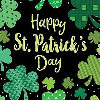 nother happy st patricks day 花园旗 家庭花园三叶草 粗麻布花园