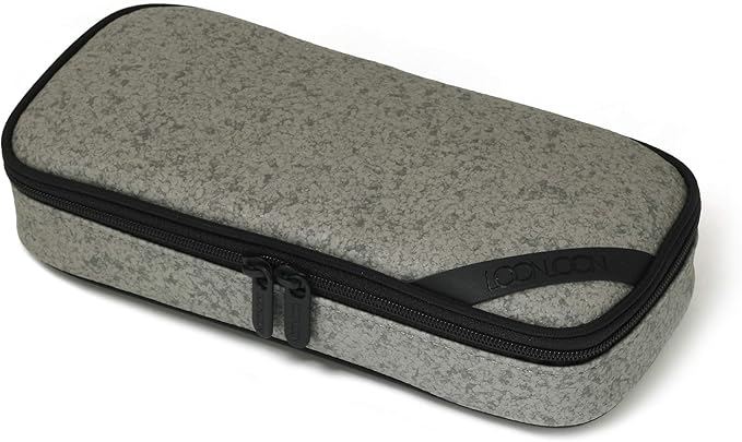 loonloon 663 石铅笔盒(灰色)大容量多部分铅笔盒带分隔面板 - 铅笔盒