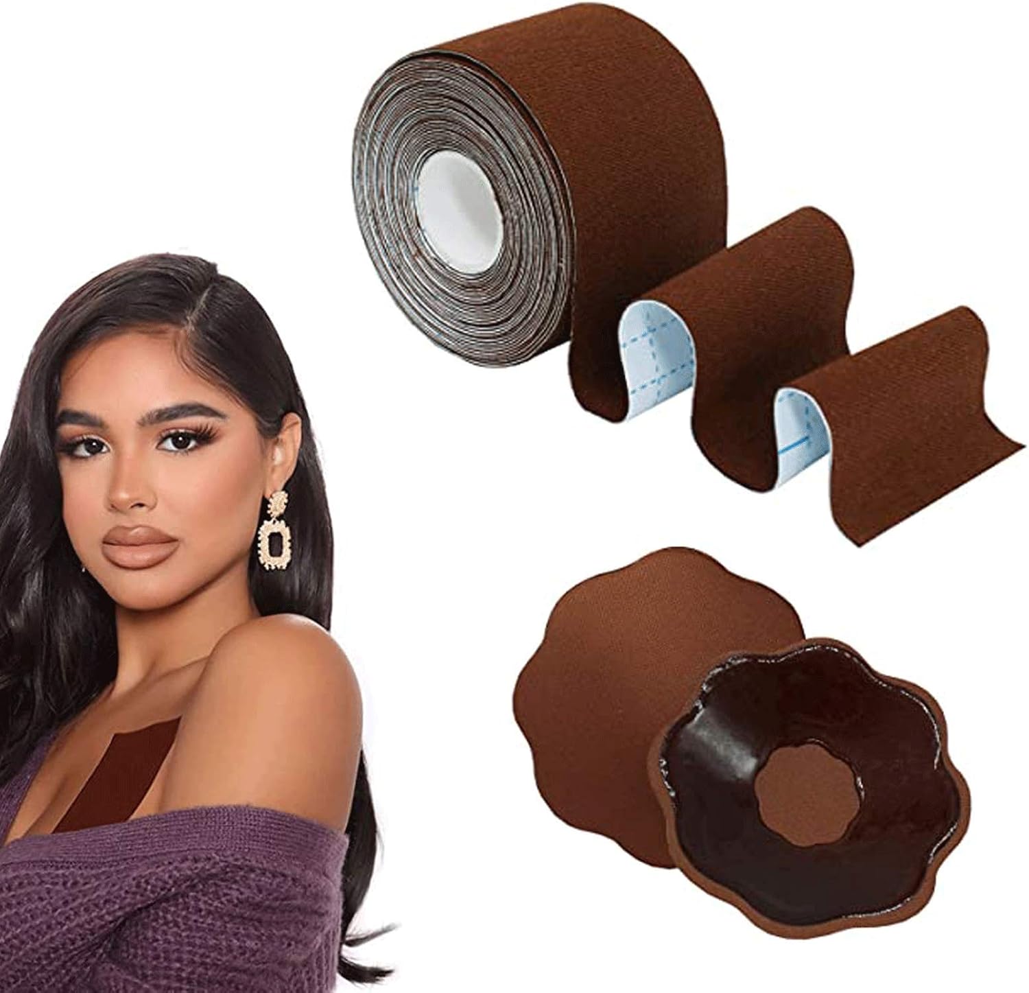 xl 乳房提升带 - 文胸带   女式乳头套 | 2 英寸(约 5.