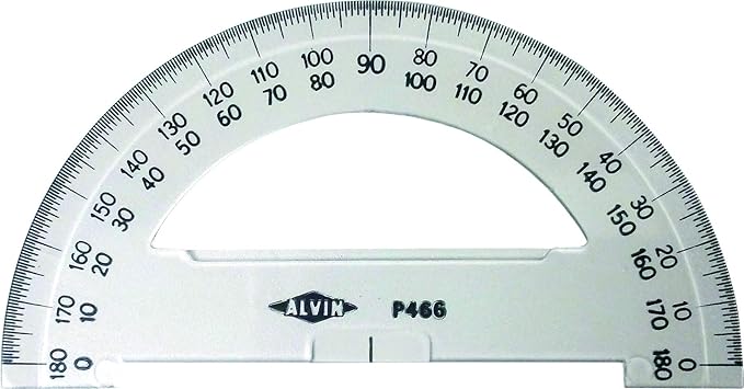 2 厘米)半圆形量角器,0.06 英寸(约 0.