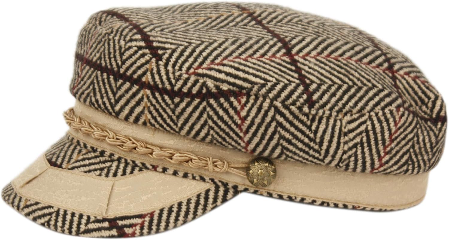 epoch hats 男式希腊渔夫水手小提琴冬季羊毛司机帽平帽 : 亚马逊中国