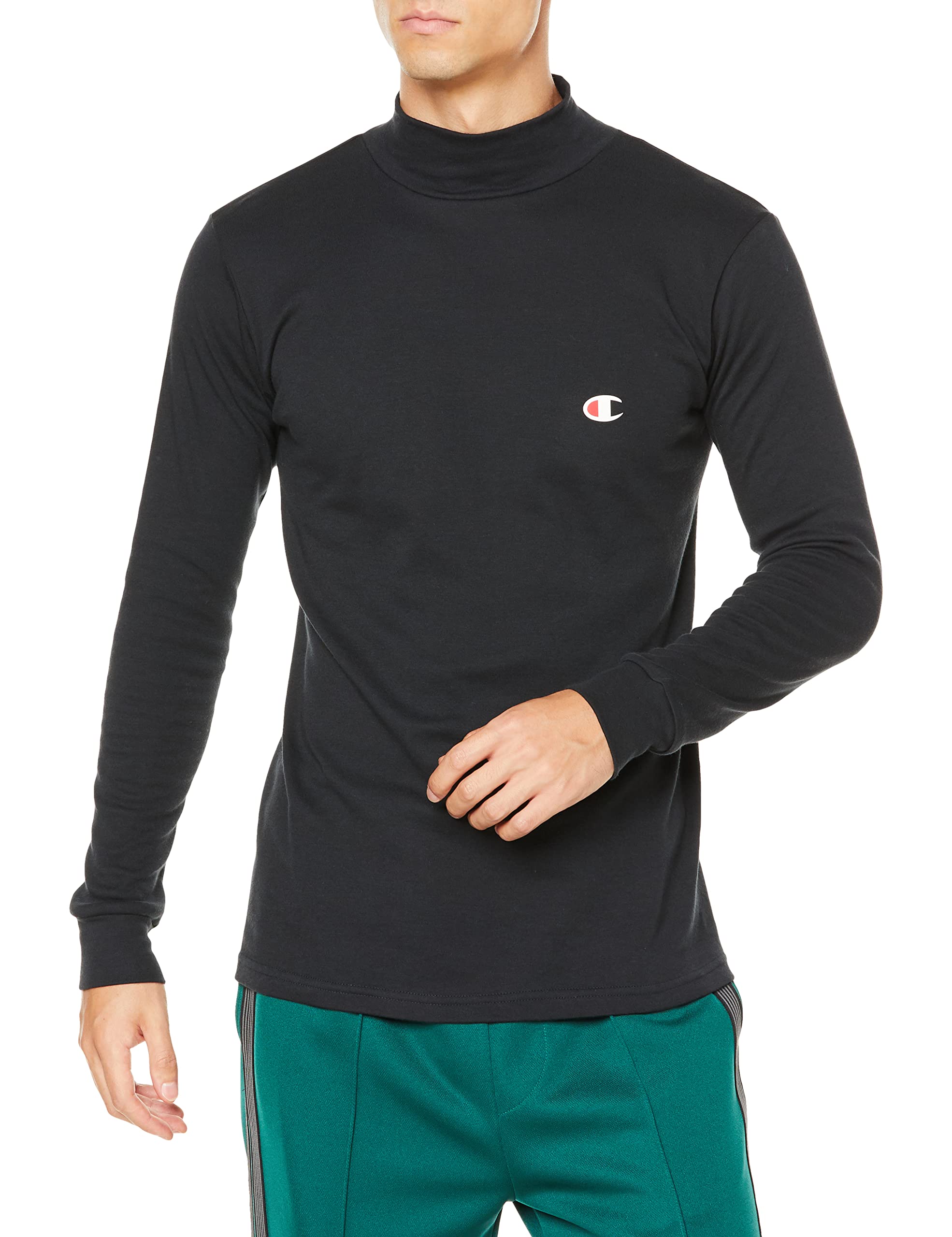 Champion T-shirt Open hanger style Round body specification Warm cotton blend high neck long sleeve T-shirt CM4HW0 men
