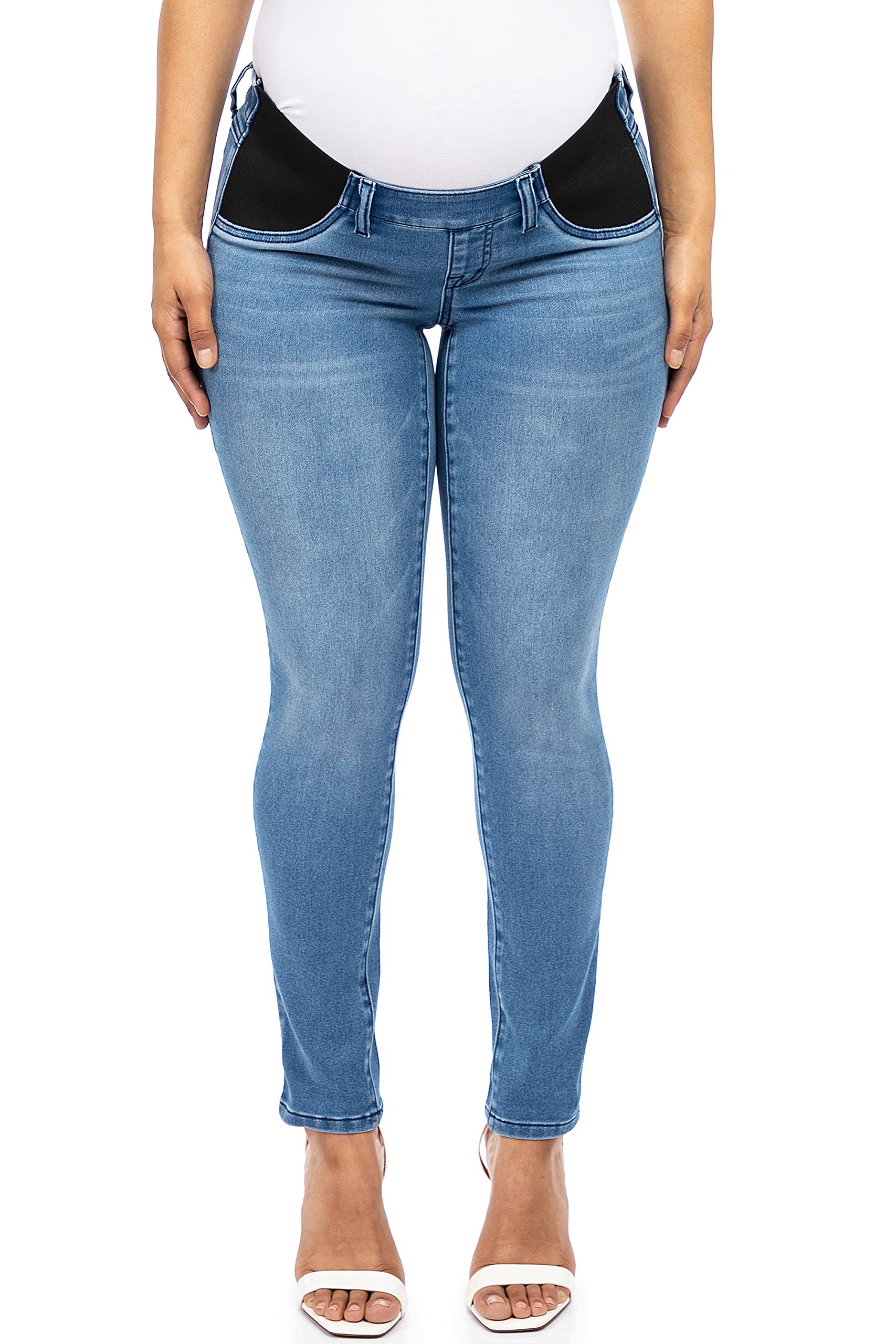 1822 Cowboy Girl Maternity 71.12cm butter skinny jeans with side width