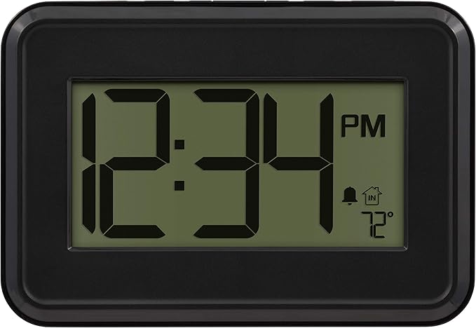 la crosse technology 513-113 数字挂钟,带温度和倒计时器,黑色