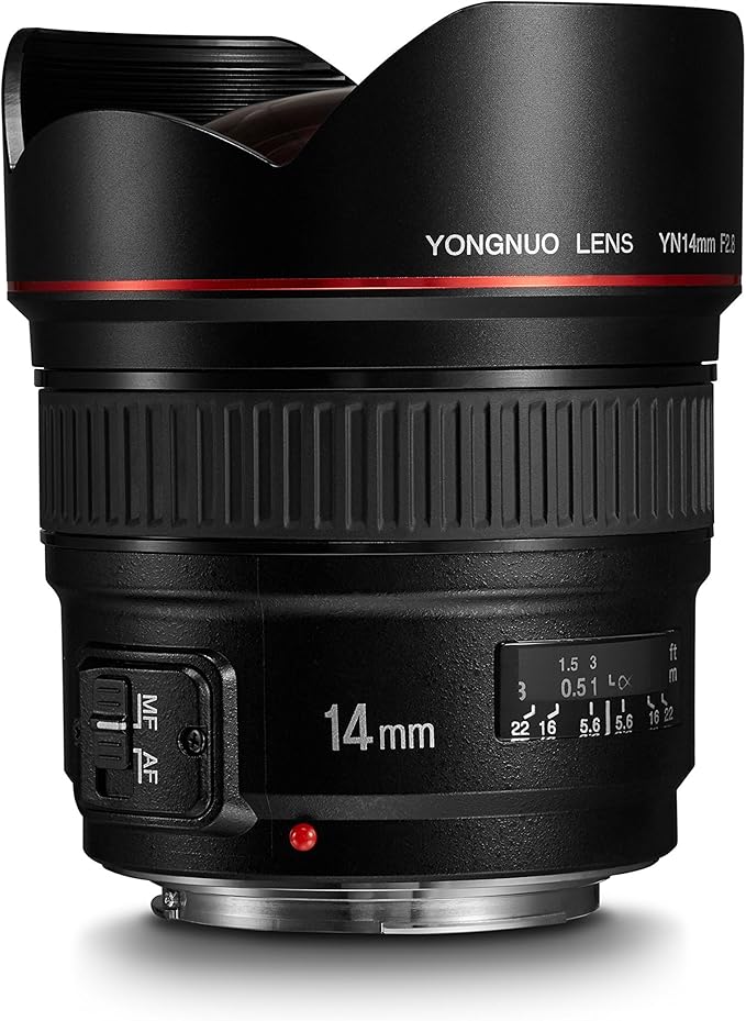 yongnuo yn14mm f2.8 超广角精华镜片适用于佳能 dslr摄像机