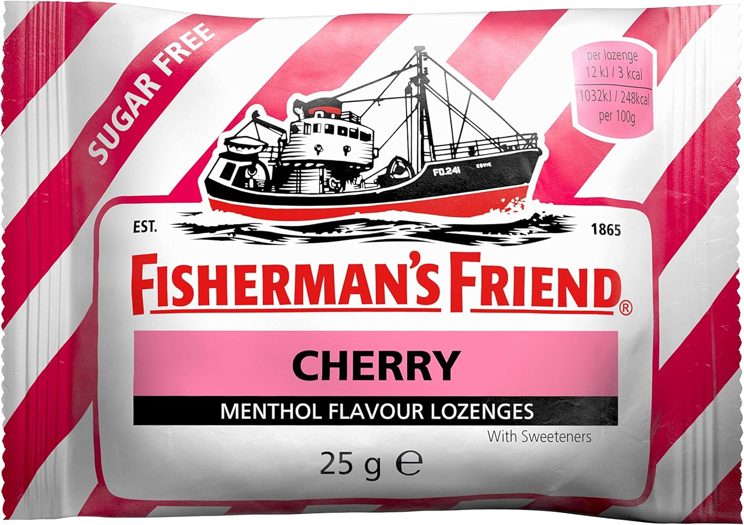 fishermans friend 渔夫之宝 cherry 一盒24小袋 樱桃薄荷味