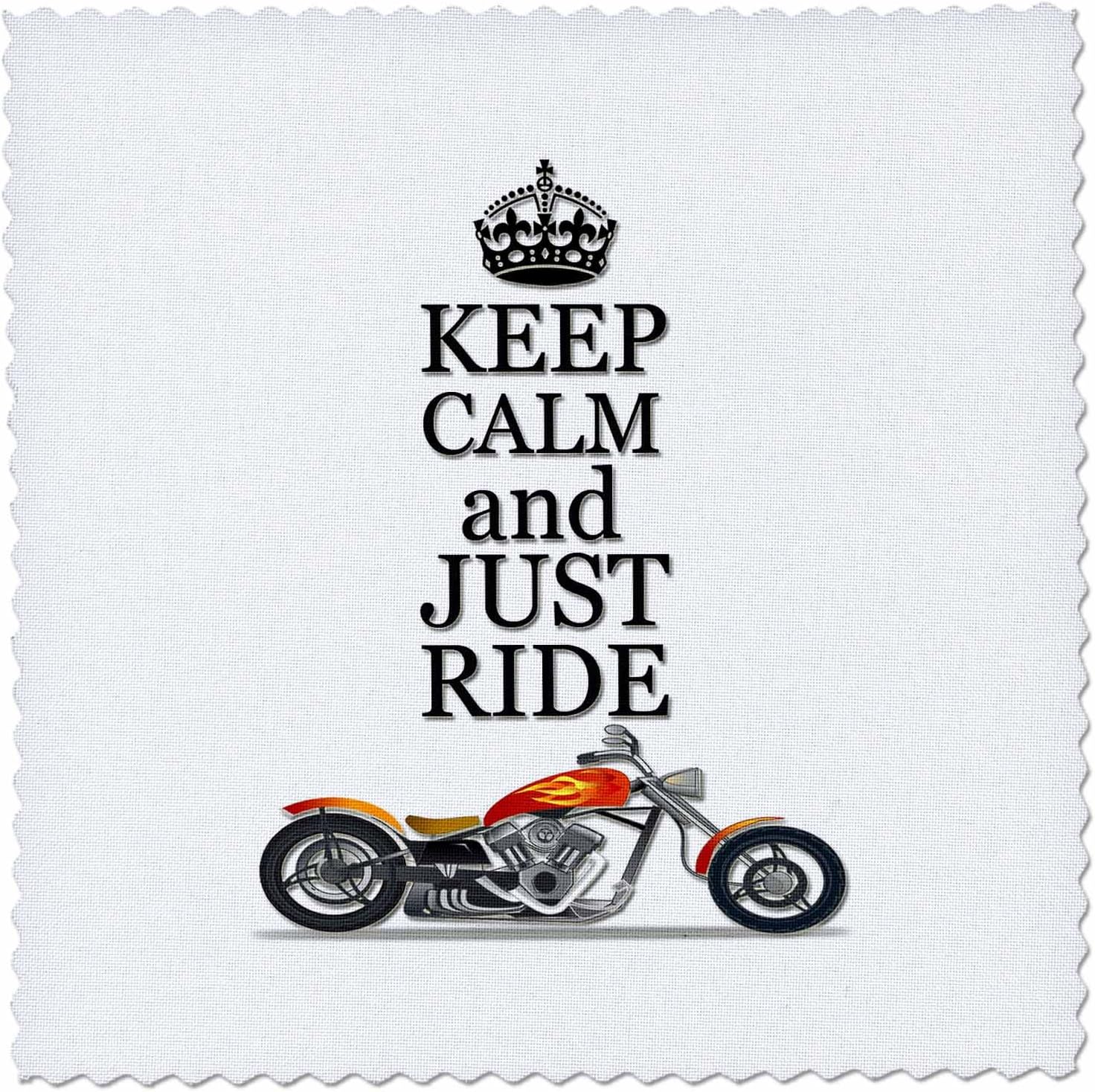 Rinapiro 摩托车语录 Keep Calm And Just Ride 酷炫摩托车谚语 方块拼布 亚马逊中国 家居装修