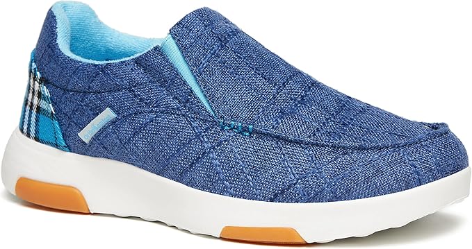 女式船鞋,足底*的*运动鞋,一脚蹬室内户外鞋, w4-深蓝色, 6