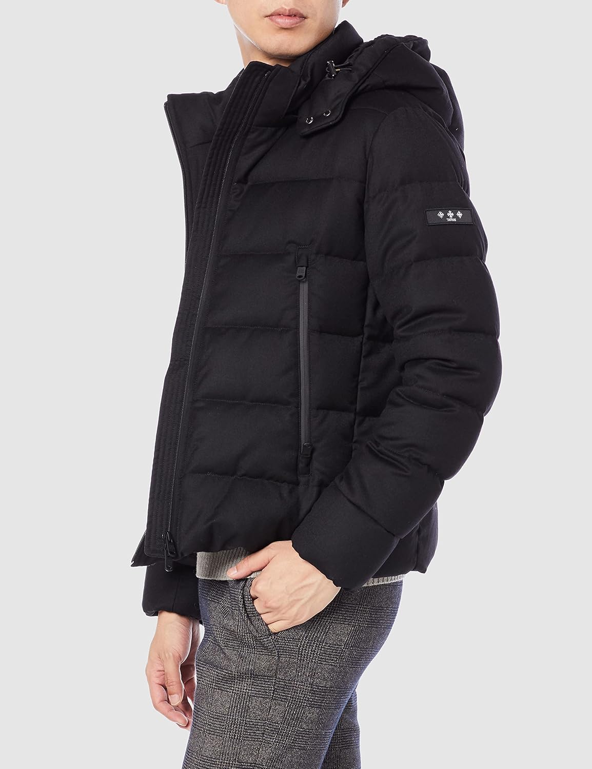 日本时尚品牌 Tatras Agordo 100%羊毛面料 男式连帽羽绒服 黑色1码 镇店之宝￥3408.03