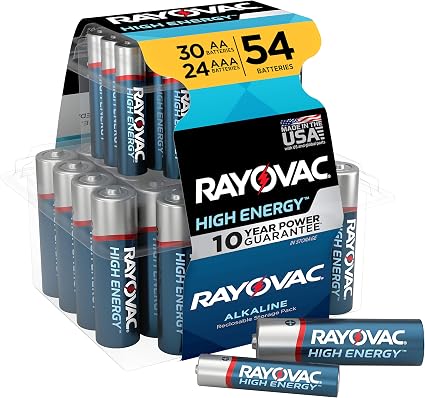 Rayovac 电池和aaa 电池组合包 30 节aa 和24 节aaa 电池 54 个电池组 亚马逊中国 家居装修