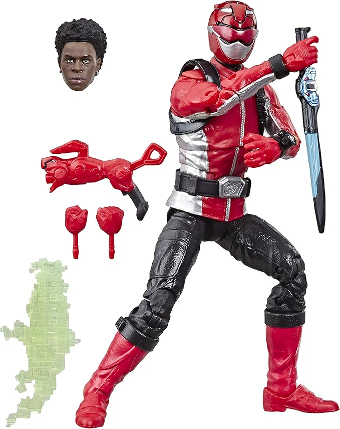 hasbro power rangers 闪电系列 6 英寸 beast morphers red ranger