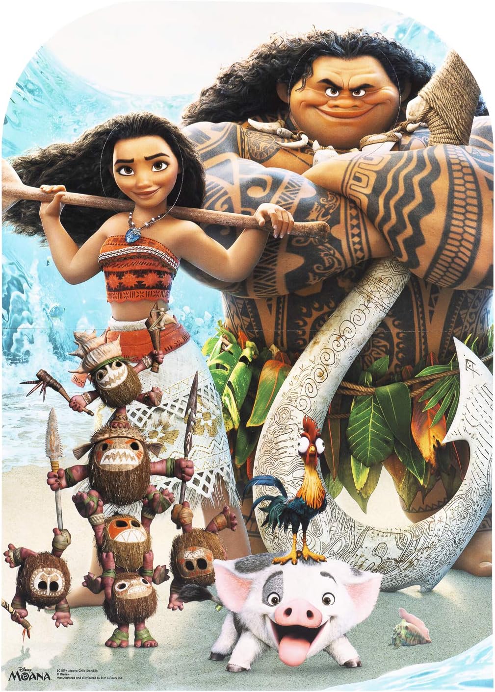 disney moana 儿童支架纸板镂空,多色,131 x 95 x 131 厘米