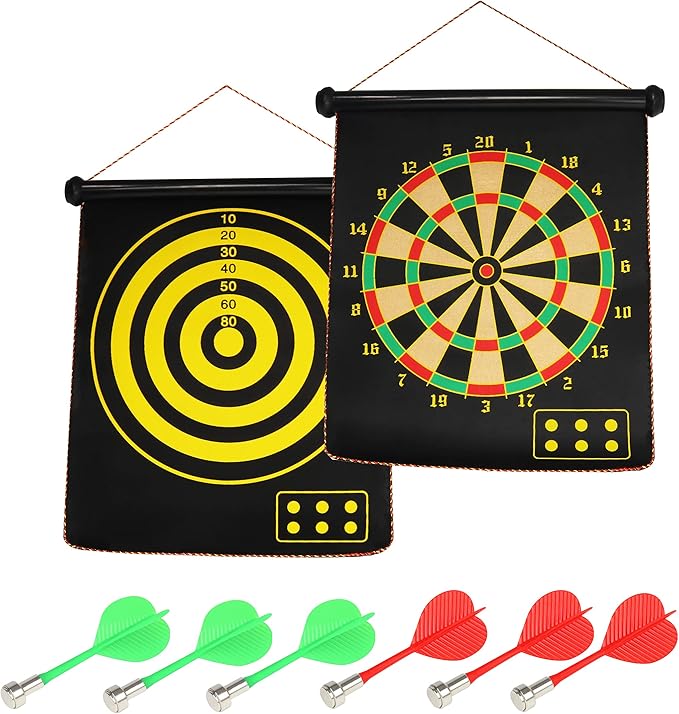 家庭用 玩具 景品 亲子 儿童 壁挂 双面 垫 * 磁铁 箭 × 6根 *飞镖