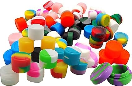 2ml 不粘食品级硅胶油厨房容器浸蜡浓缩存储罐 硅胶蜡容器多彩 亚马逊中国 其他