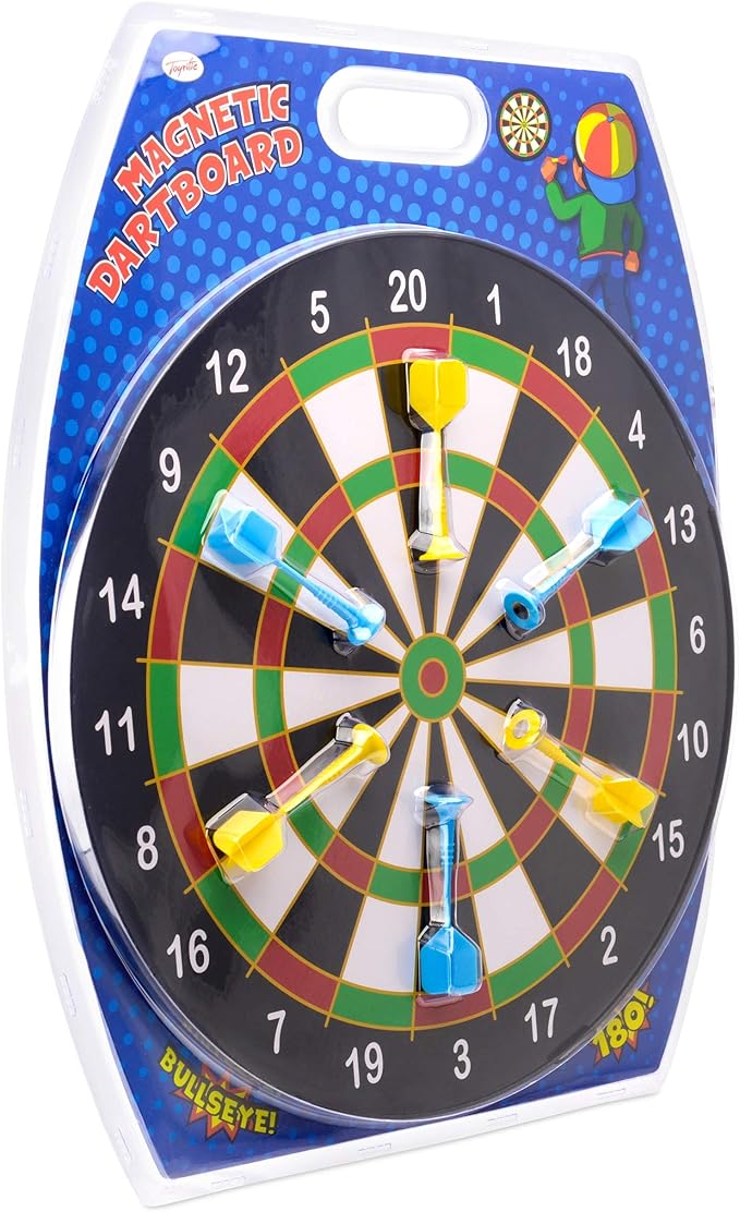 toyrific 儿童磁性飞镖套装,带 6 个磁铁飞镖