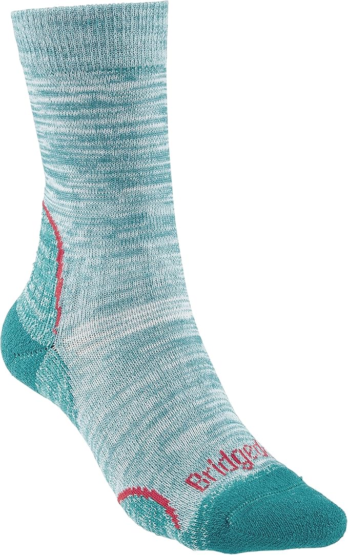 bridgedale 女士 710136/259/m 袜子,青色,m 码