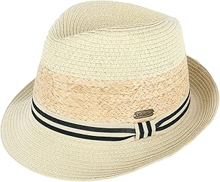 sun n sand 女式可折叠软呢帽,带条纹帽带