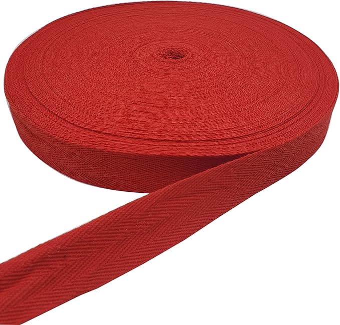 50 码人字呢胶带丝带,用于缝纫的棉质斜纹胶带,天然织带斜边胶带适用