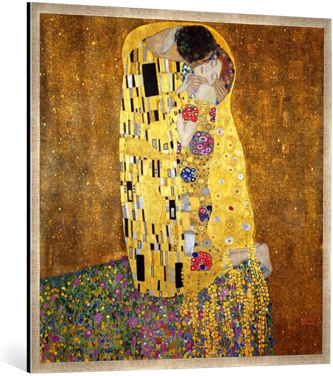 艺术印刷品 gustav klimt the kiss 艺术印刷品 艺术海报 100x100