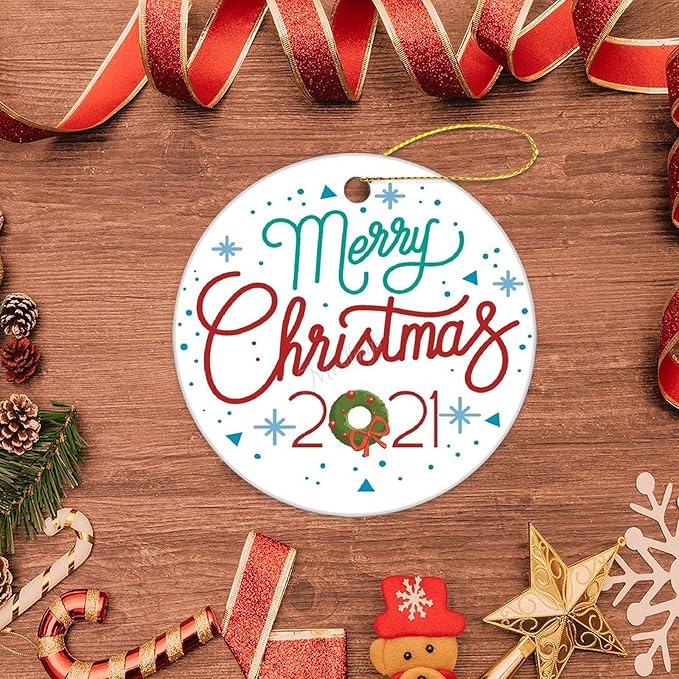 mesllings 圣诞树饰品 2021 年圣诞快乐 装饰品 圣诞树装饰品 从美国