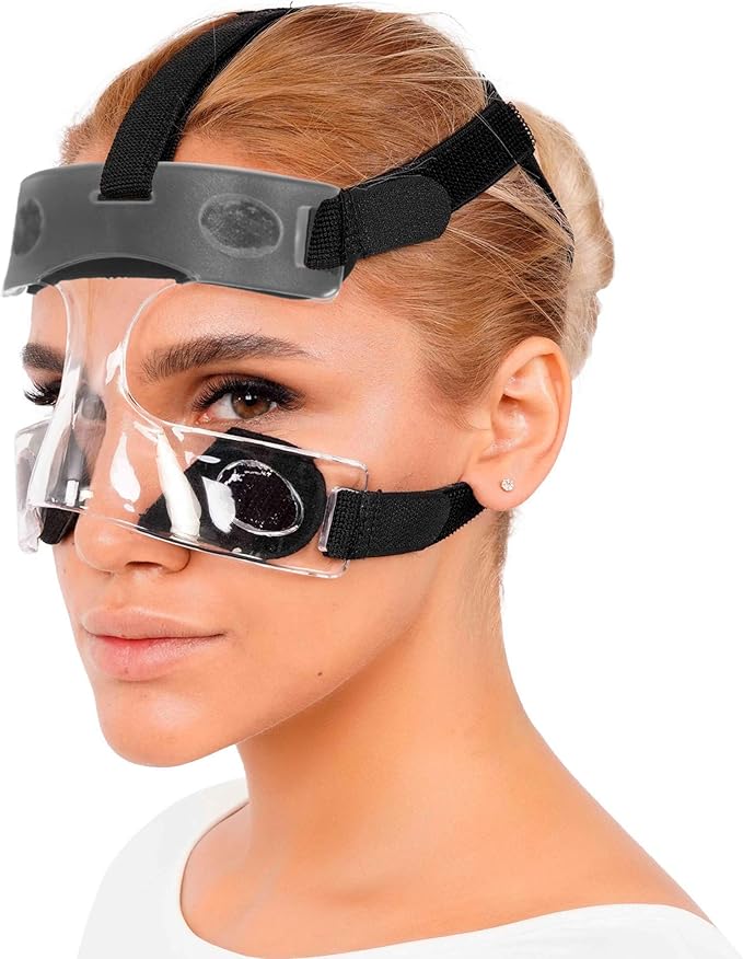 invera 鼻托面罩 适用于鼻部破洞 均码 男女通用 清晰视野 可调节肩带