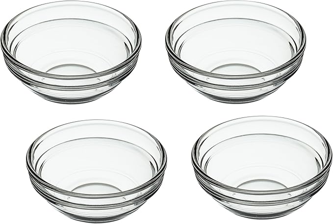 厨房工艺玻璃,4 件套,透明 透明的 kcpinchbowl4pk