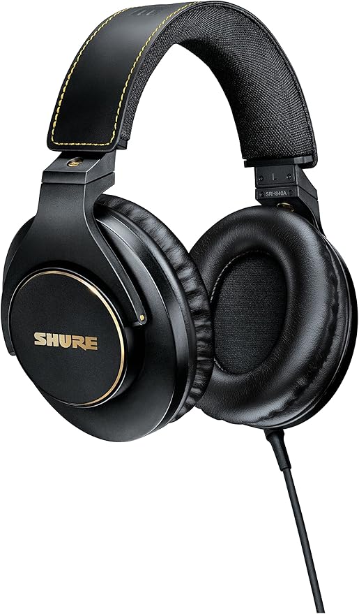 shure srh840a 头戴式有线耳机,用于关键听力和监控,专业耳机,定制