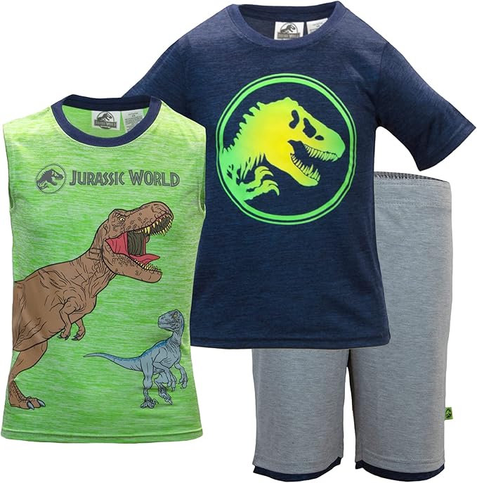 jurassic world universal studio的男孩 t-rex 恐龙标志短袖 t 恤