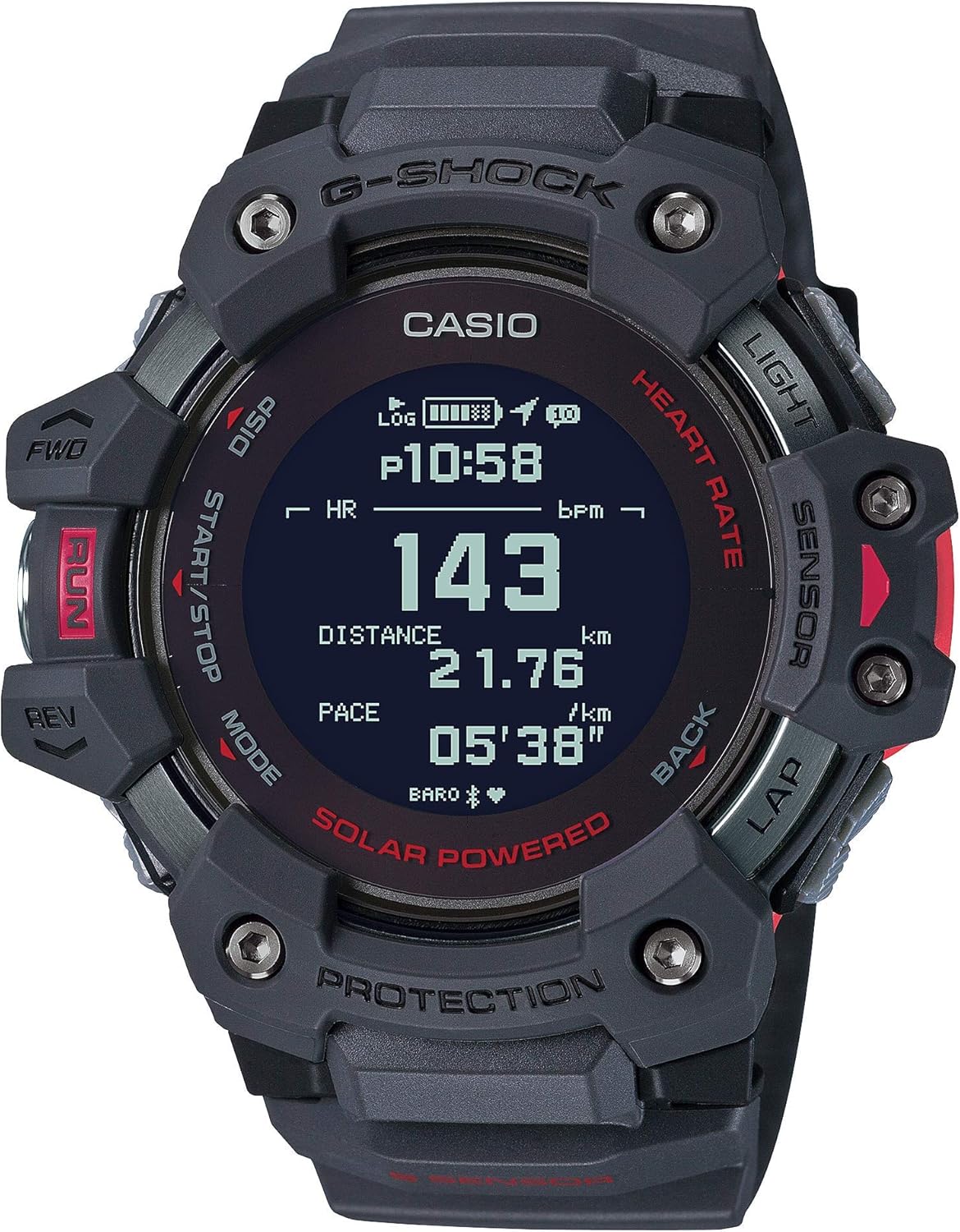 casio 卡西欧 男式 g-shock move, gps   心率跑步手表 石英太阳能
