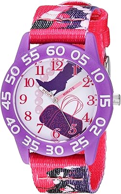 红气球女孩石英塑料尼龙手表,颜色:粉色(型号:wrb000082)