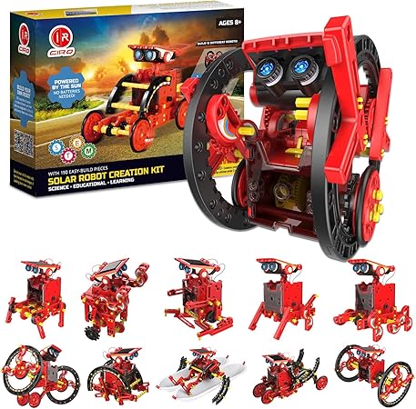 Ciro Stem 12 合1 教育太阳能机器人玩具190 件diy 建筑科学实验套件 适合8 10 岁及以上儿童 太阳能 玩具 亚马逊中国