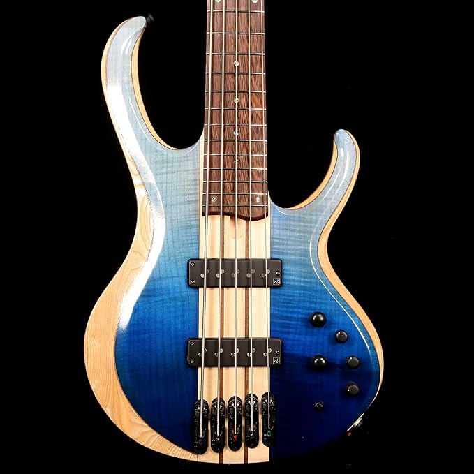 ibanez btb 系列 20 周年 电贝斯 5 弦 - 蓝色礁石刻度低光泽(btb20th