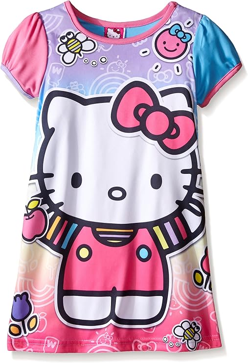 hello kitty 女童彩虹趣味睡衣