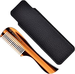 altesse 11130 小型细齿梳 tortoiseshell 小胡子梳 (4 英寸)带口袋梳