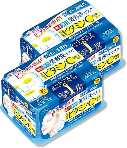 Kose 高丝clear Turn 精华面膜 维生素c 30次2件 赠品 亚马逊中国 化妆