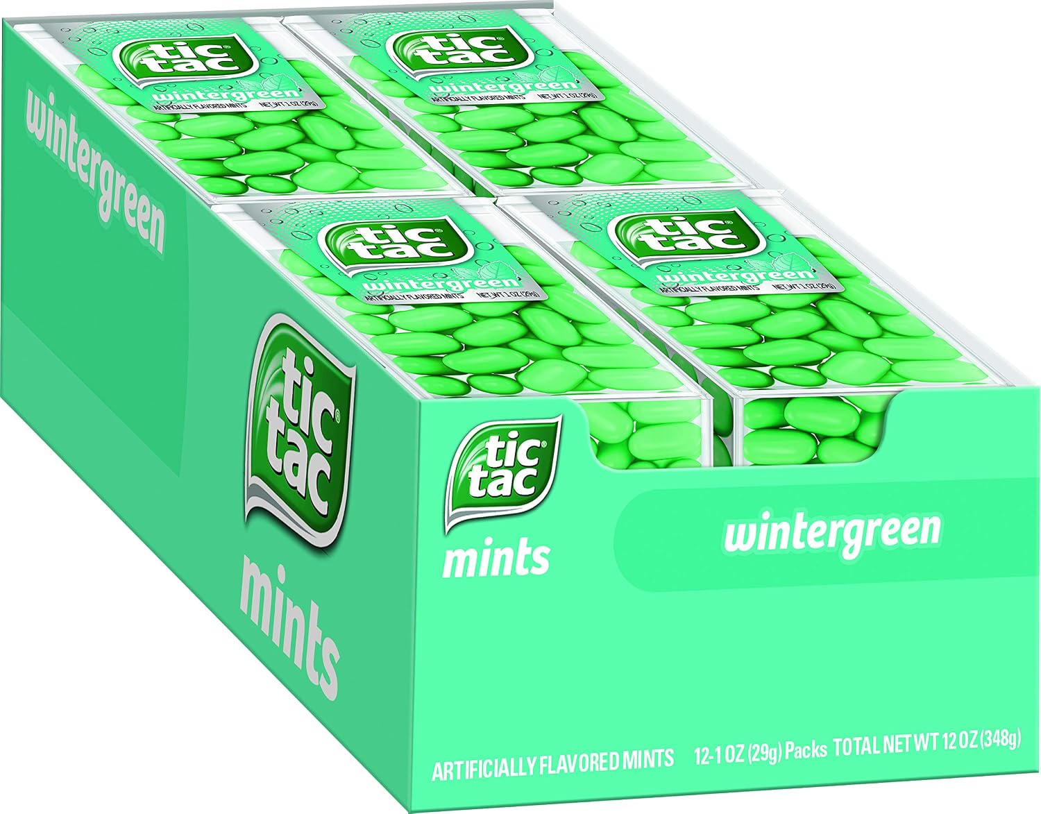 tic tac 薄荷糖, 冬青味, 1 盎司(约 28.3 克)(12 盒)