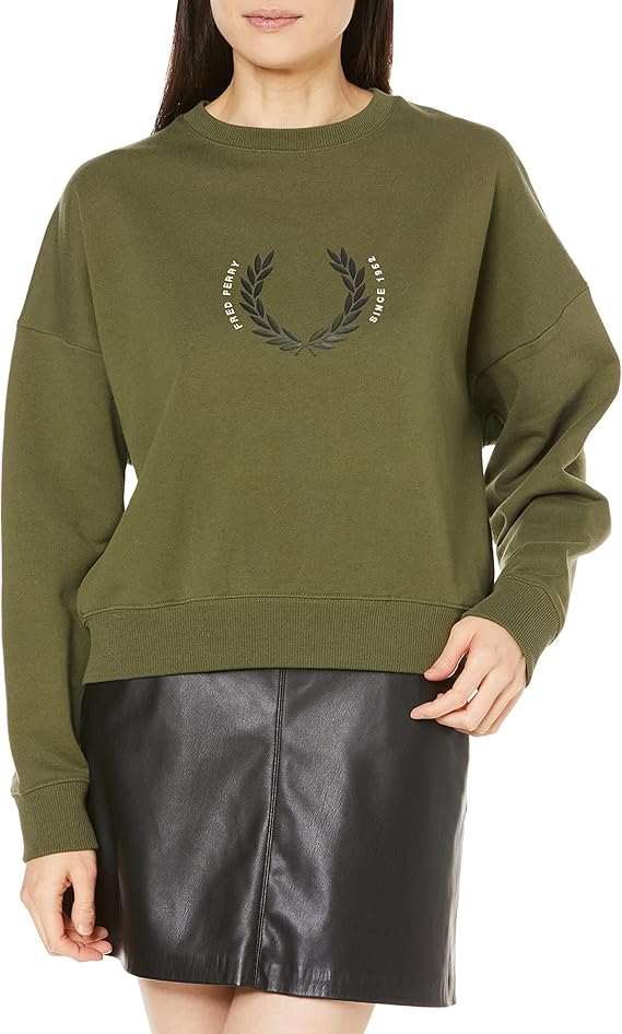 fred perry 运动衫 laurel wreath sweatshirt 女士