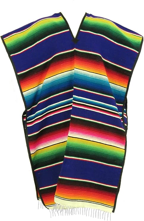 墨西哥 sarape serape 斗篷成人 leos imports 出品, 紫色, 80" x 28"
