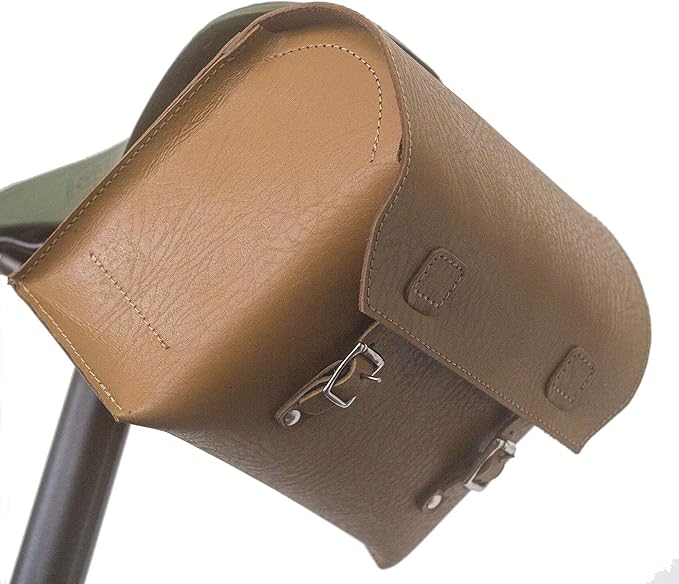 london craftwork 大号自行车包真皮鞍座/车把/框架包 tan 23 x 19.