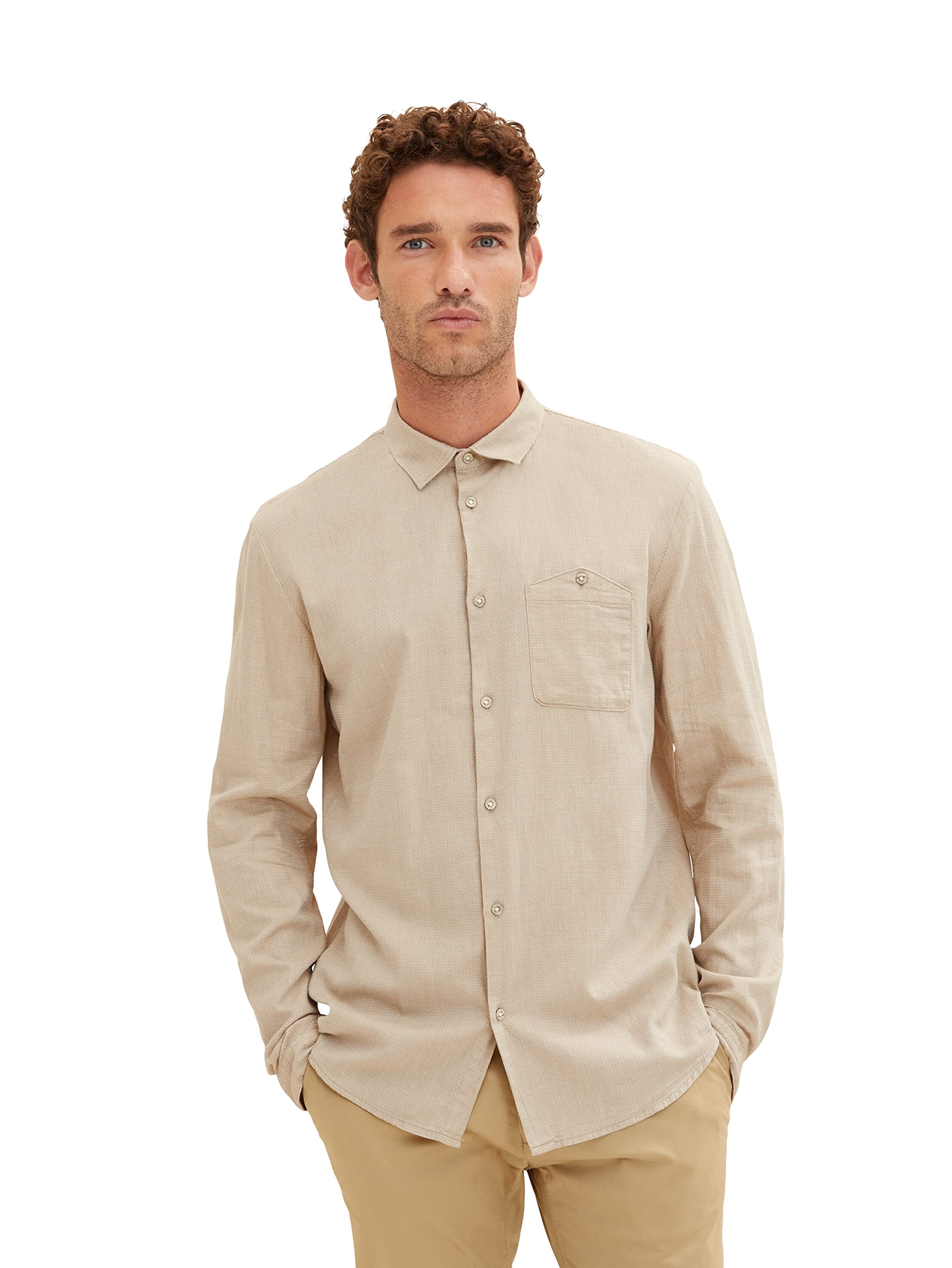 TOM TAILOR Denim Men's shirt with chest pocket