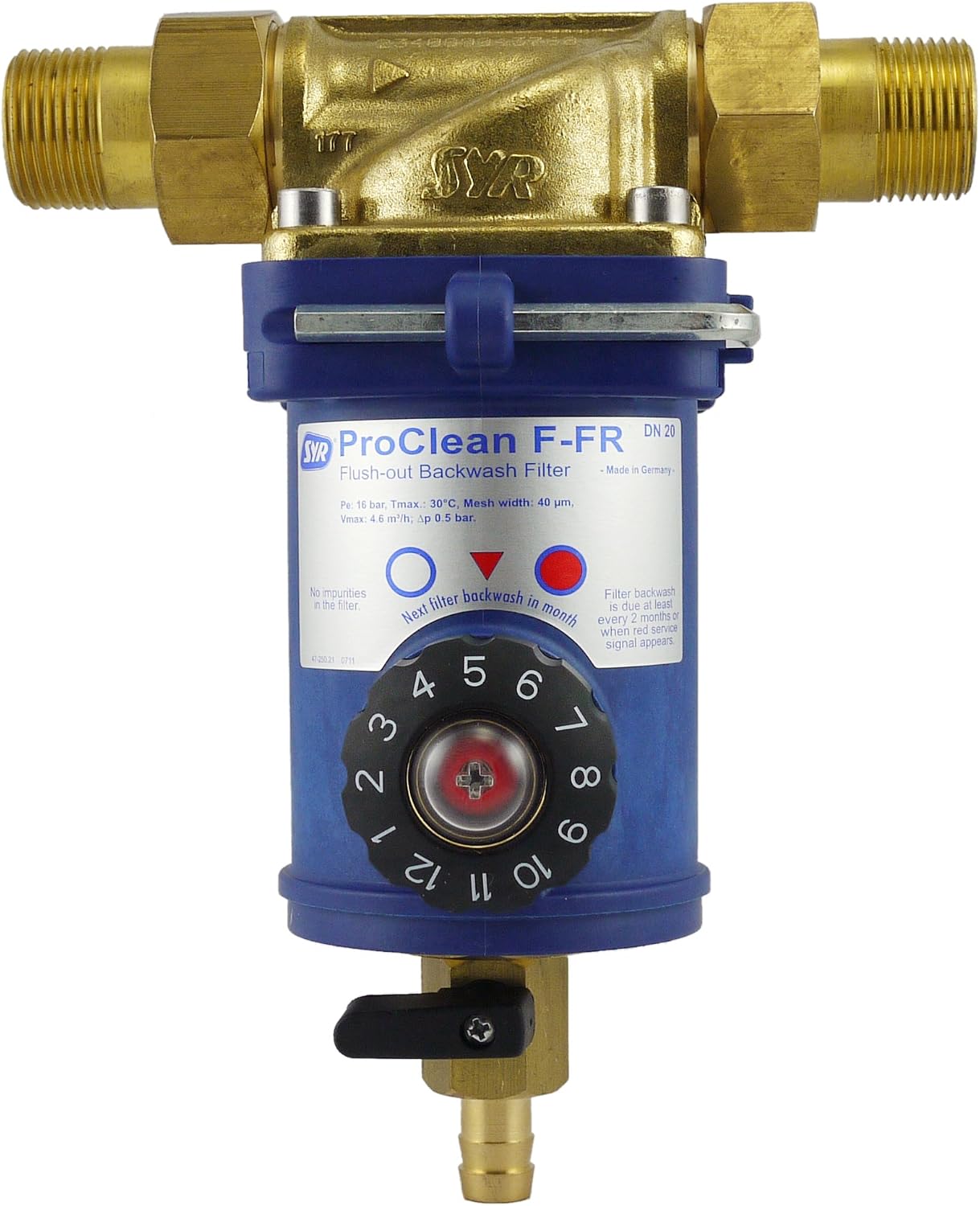 syr汉斯希尔标准型中央净水前置过滤器ws-2340-20-003 dn20标准型【40