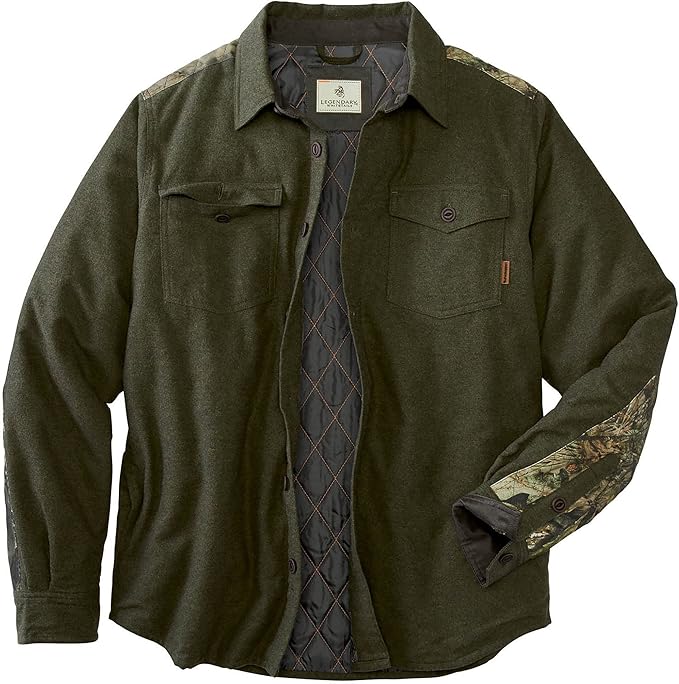 传奇白尾鹿男式 woodsman 夹棉衬衫外套