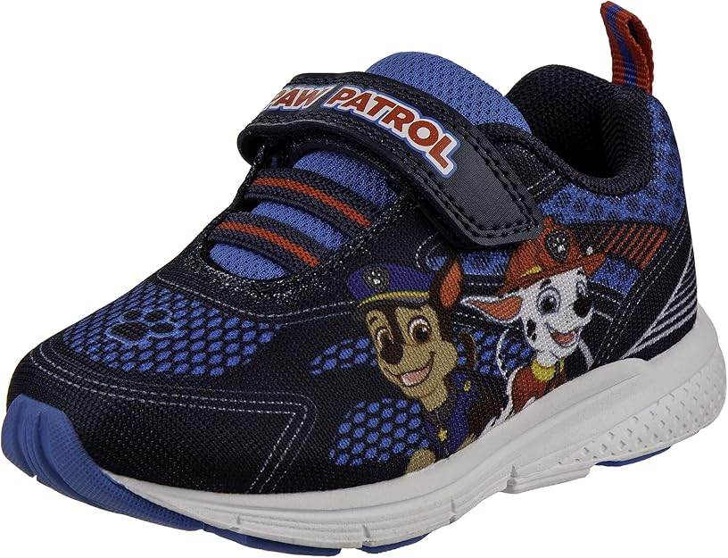 josmo 男孩狗狗巡逻队轻质运动鞋,带简易系带封口