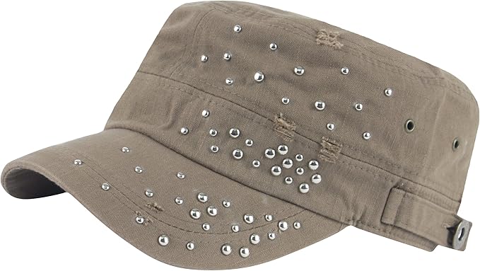 raon a213 破洞圆形圆柱铆钉铆钉铆钉铆钉斑点军帽高尔夫俱乐部军校队