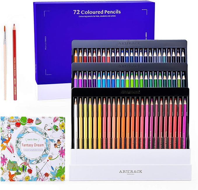 bravekoi 水彩铅笔,专业 72 支彩色铅笔套装,成人和儿童用彩色艺术